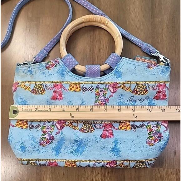 Vintage Anne Ormsby Surviving Stress Canvas Handbag Crossbody - Picture 7 of 11